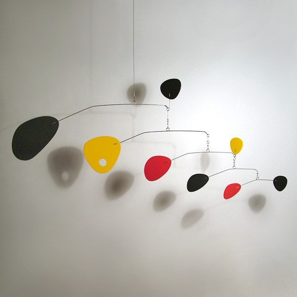 Modern Art Mobile Modernist hanging Small kinetic sculpture by Julie Frith