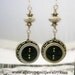 Vintage Typewriter Key Earrings - colon - semi colon
