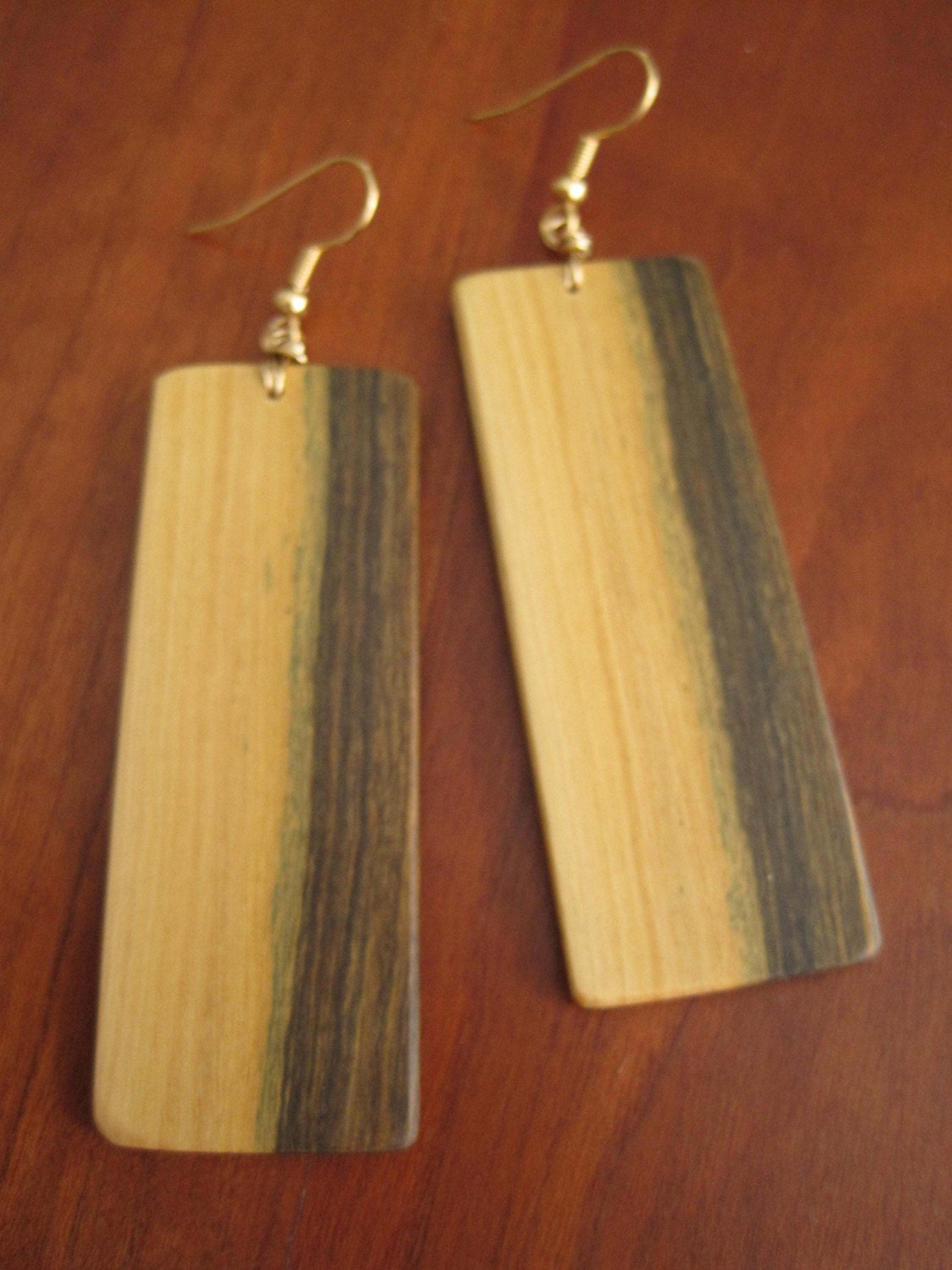 Lignum Vitae Wood Earrings