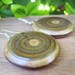 Wood Earrings - Branch Jewelry - Large and Oval - Sumac - Green - Target - Spiral - Grain -3D - Earthy - Natural