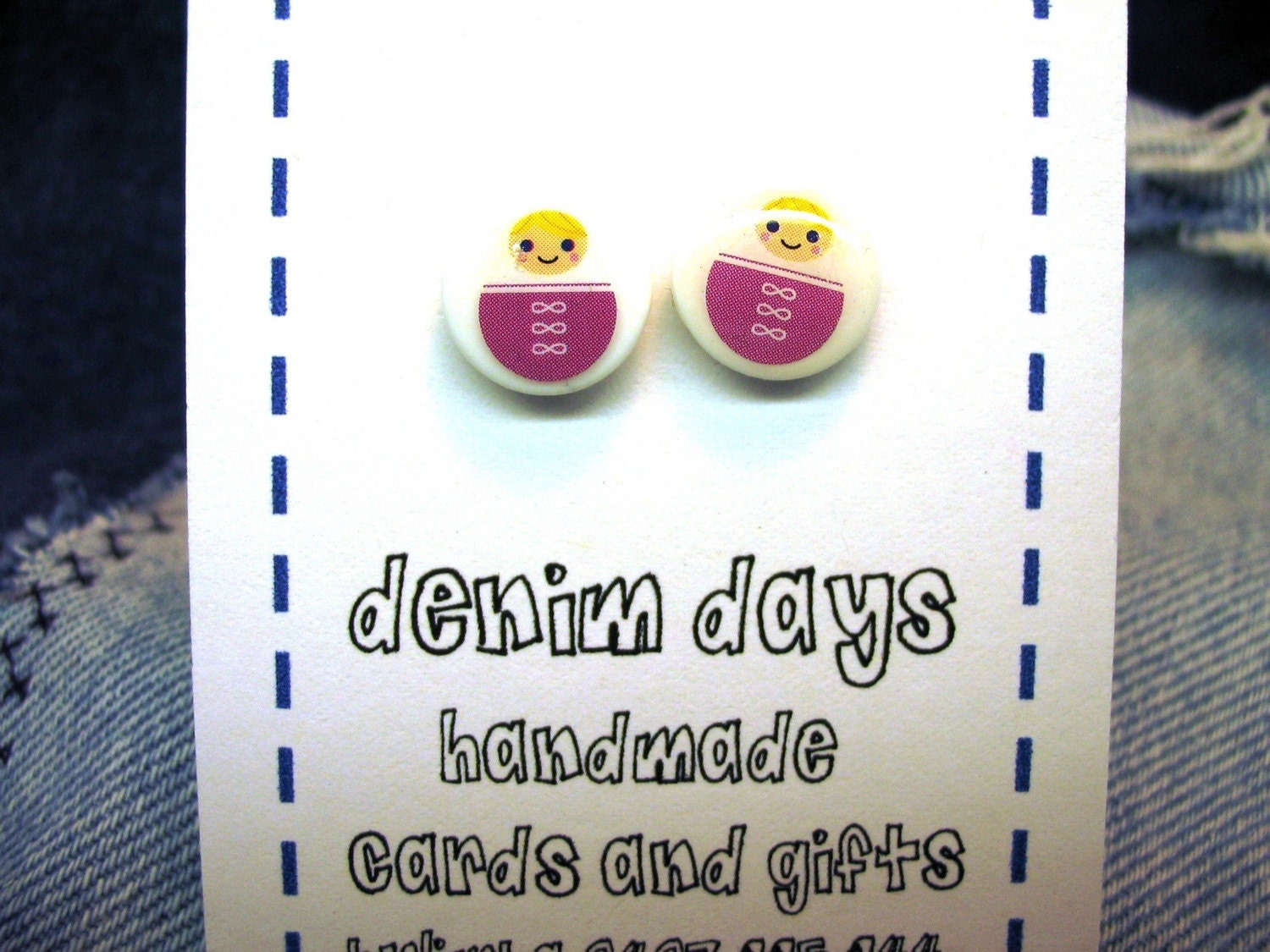 HALF PRICE SPECIAL Little Matryoshka Earrings--cute russian dolls