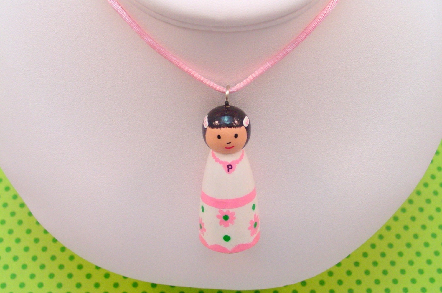 Polly Posy Girl Personalized Custom Doll Pendant 