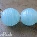 Lampwork beads - SueBeads - Glacier Ribbed Round Earring Pair - Handmade Lampwork Beads - SRA M67