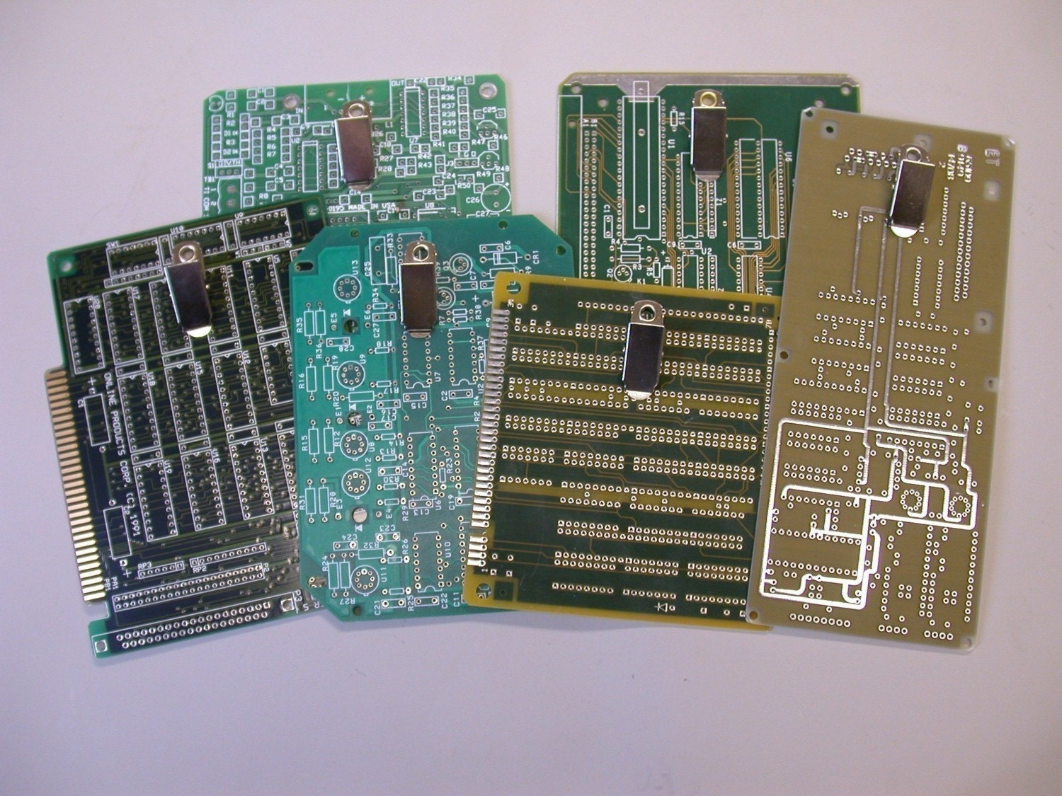 Recycled CIRCUIT BOARD Magnetic Geek CLIPBOARDS pkg 2