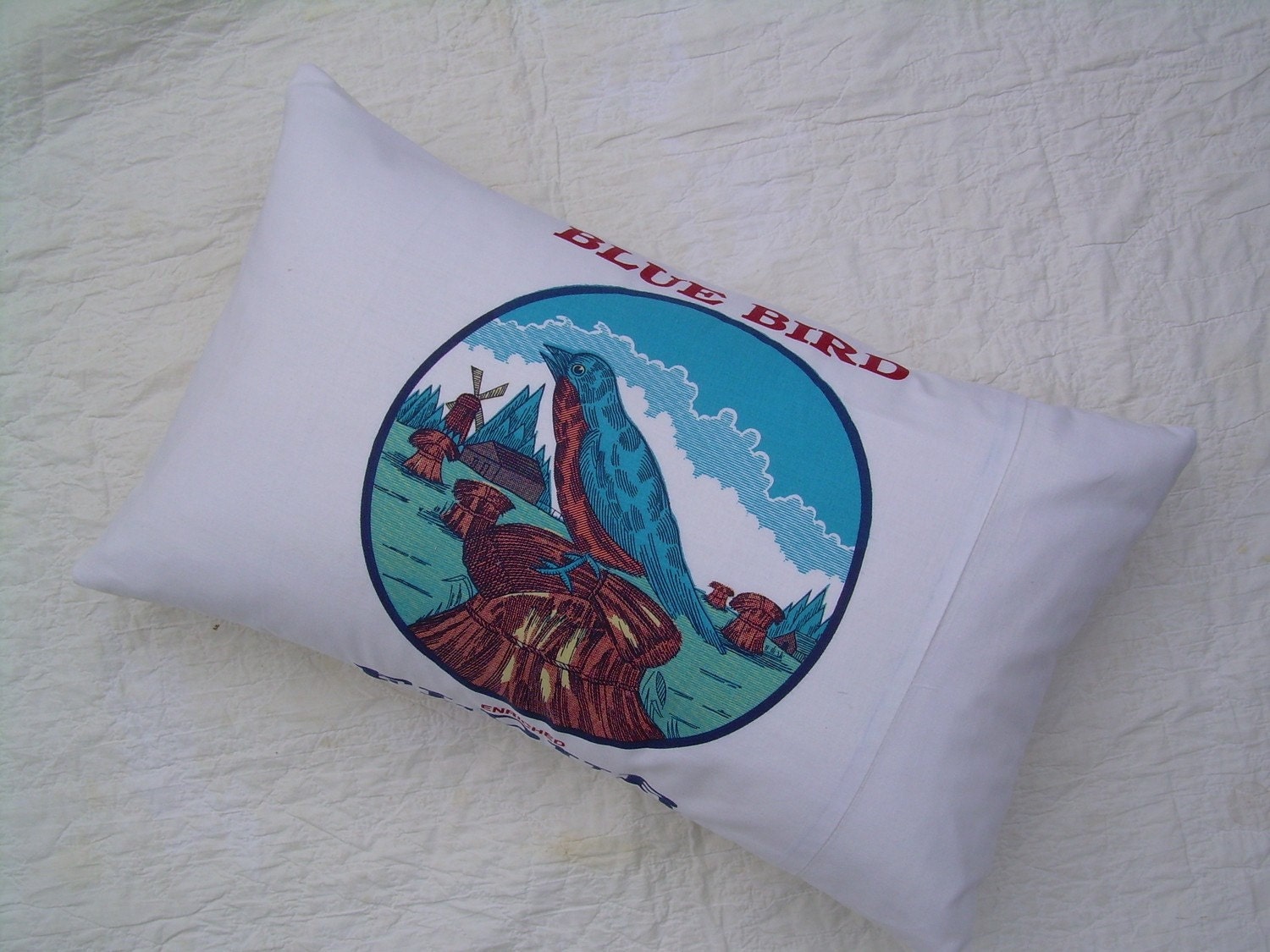 Blue Bird Pillow