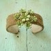 Cuff Bracelet - Burlap and Rhinestones