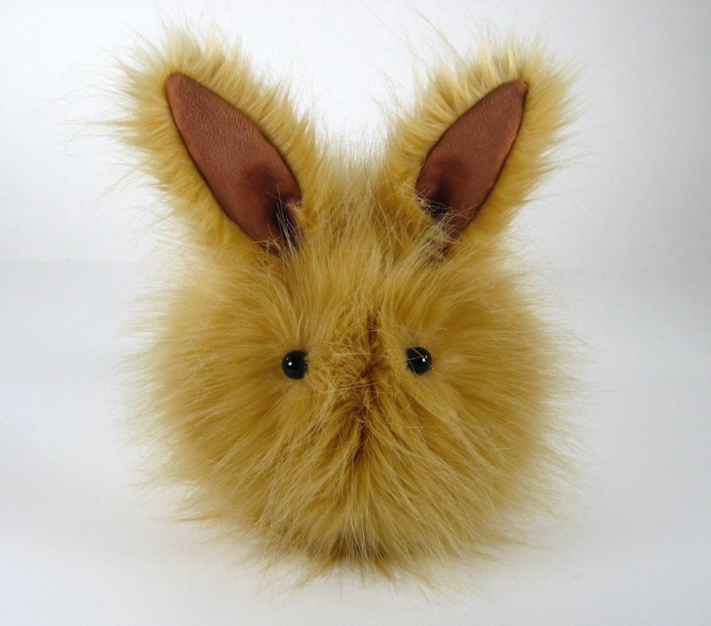 Honey Bunny Stuffed Faux Fur Plushie Momma Size by Fuzziggles