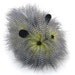 Spike the Green & Grey Funky Feathery Faux Fur Stuffed Toy Guinea Pig Plushie - 6x10 Inches Large Size