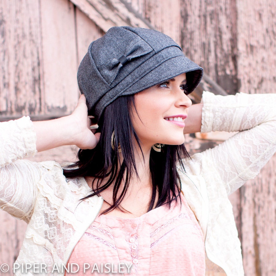 Mamie Hat- charcoal wool- size Medium
