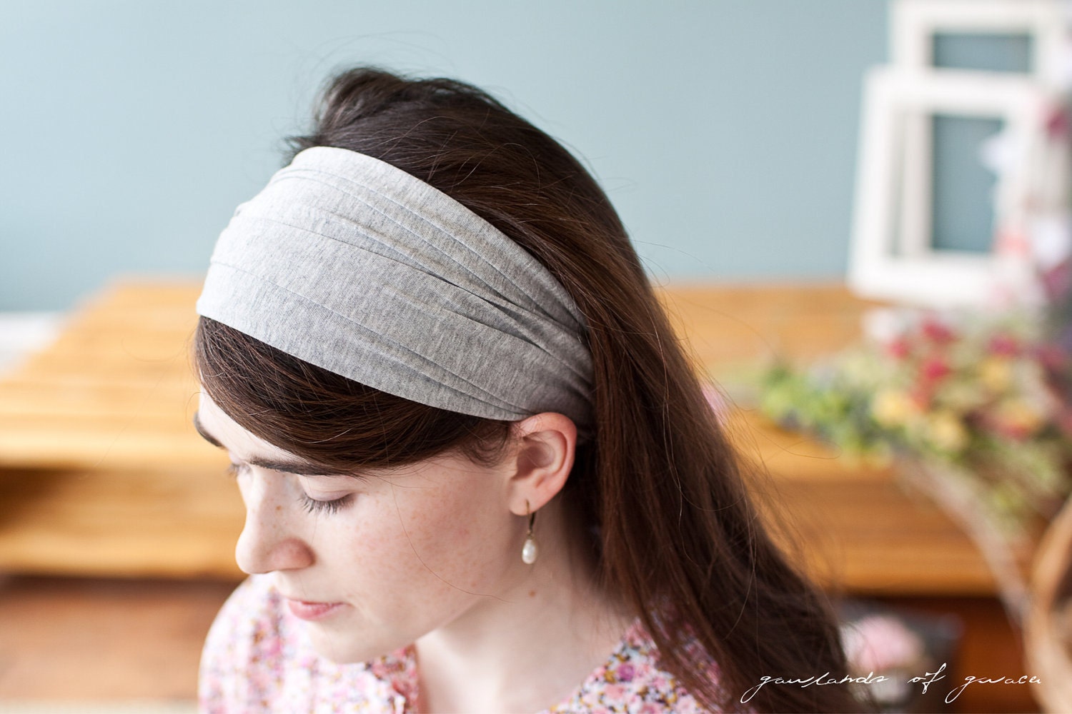 Stretch headband covering in any color- Classic Garlands of Grace hair accessory