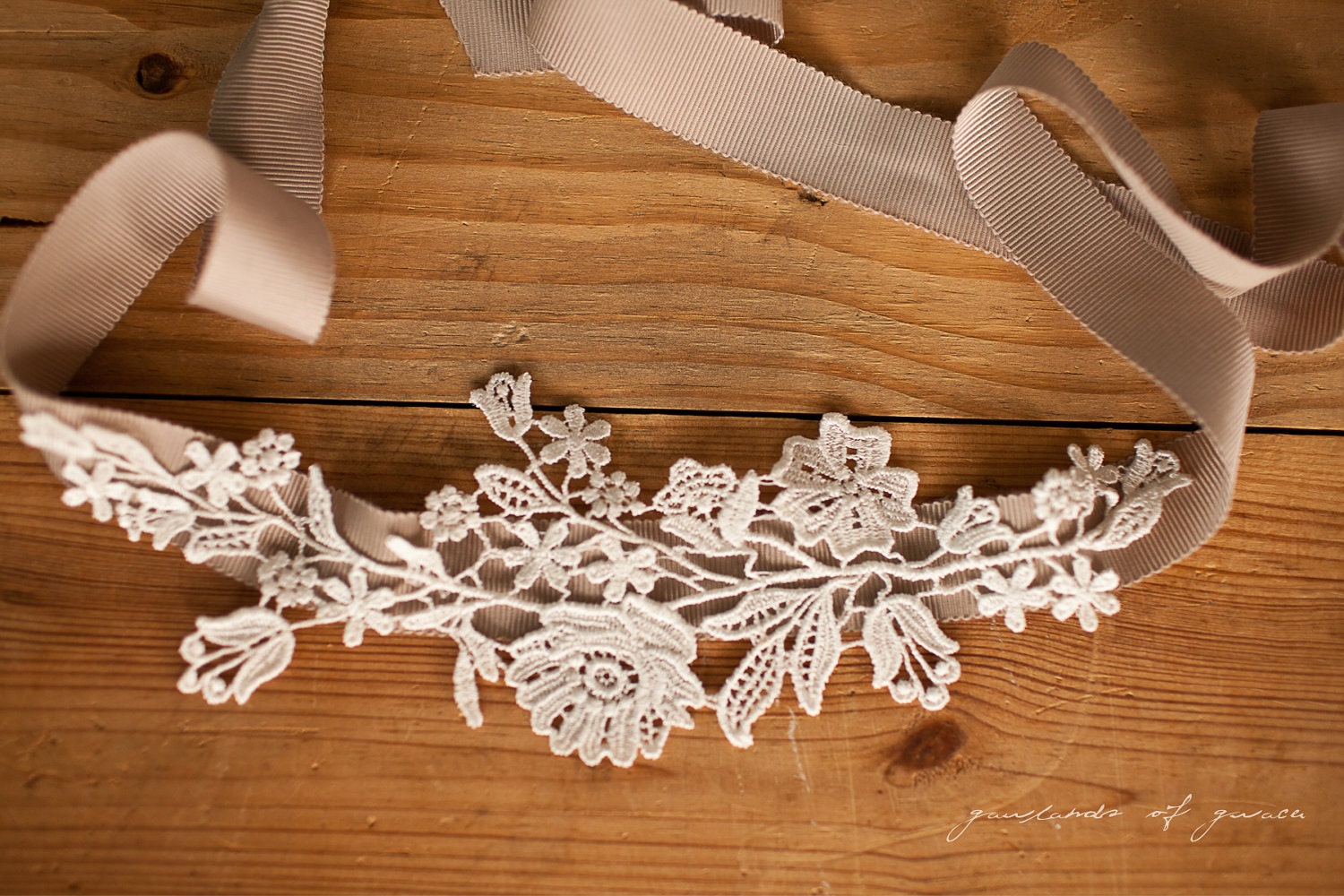 Delicate lattice headband in lace - garlands of grace Something special headband 2012