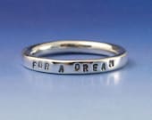 Stackable Sterling Silver Ring.  Personalised with your own message