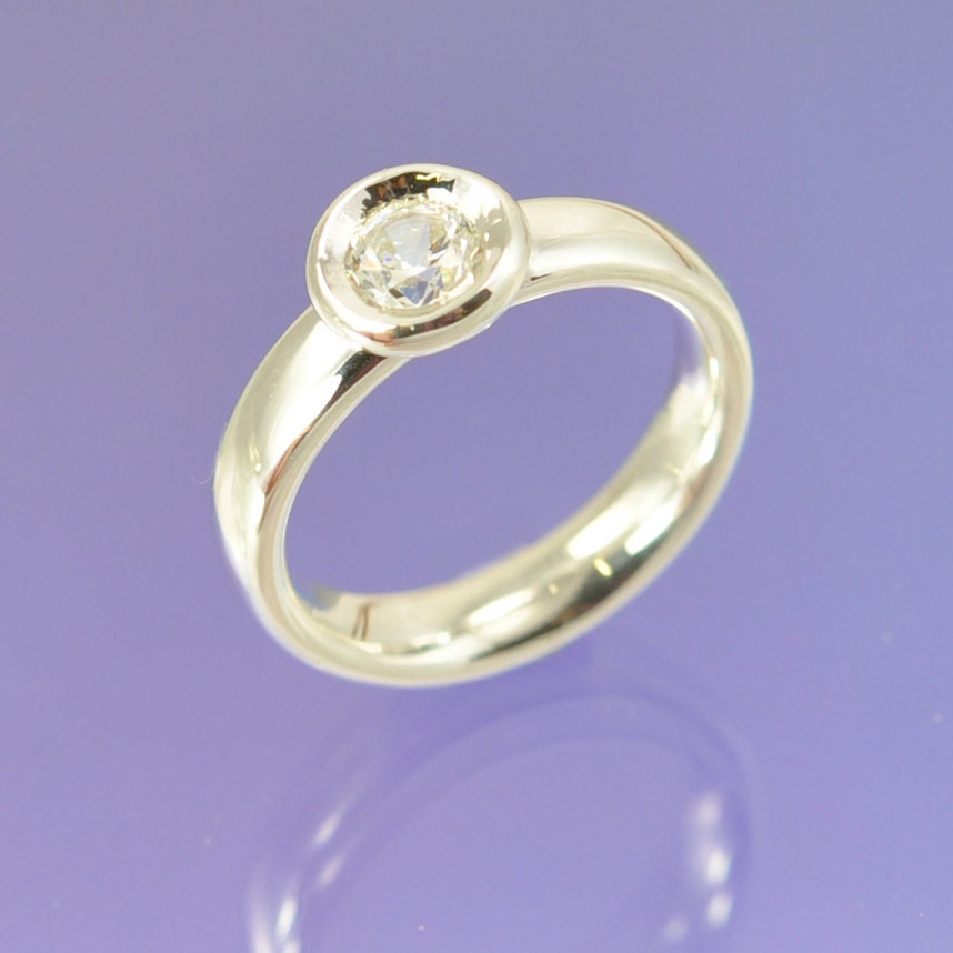 0.50ct Diamond Engagement Ring. 18k White Gold