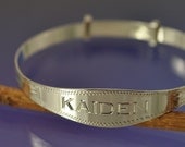 Custom Baby Bangle. New baby adjustable bangle.