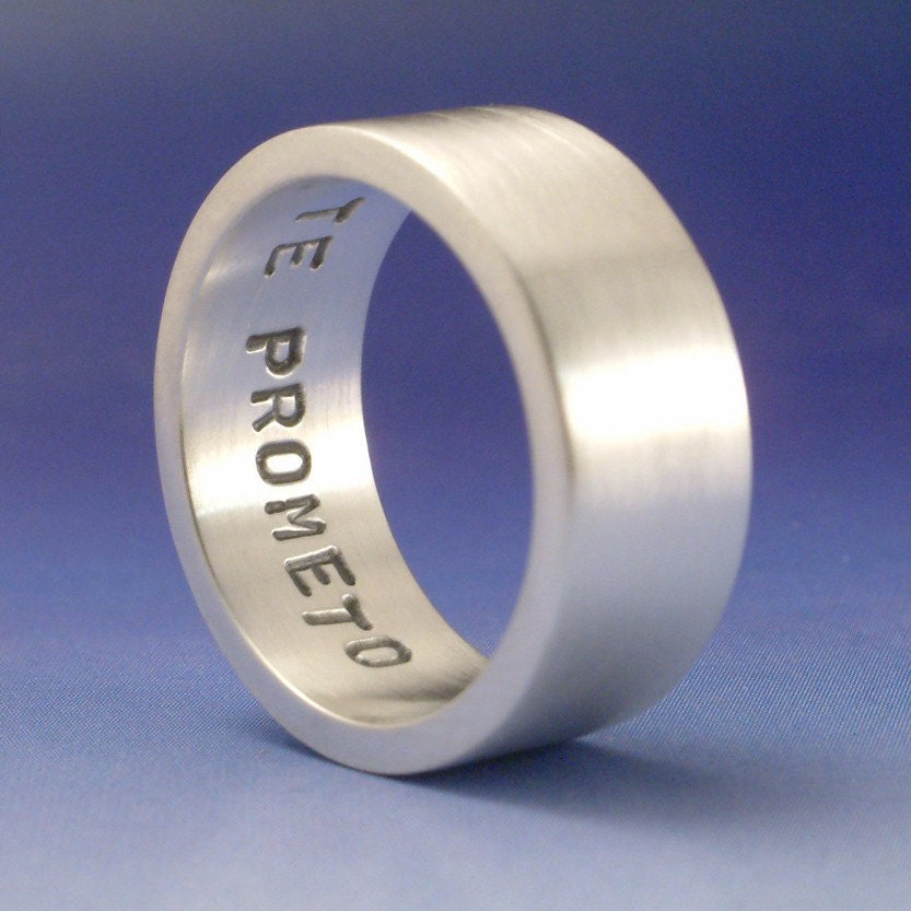 Wide Boy - 8mm Sterling Silver Stamped Ring. A promise ring for men ( or ... Wide Boy - 8mm Sterling Silver Stamped Ring. A promise ring for men ( or ...