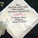 Personalized Wedding Handkerchief from the Bride to her Father with gift box 115S includes shipping in the US