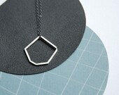 Modern Fragment Minimalist Sterling Silver Necklace