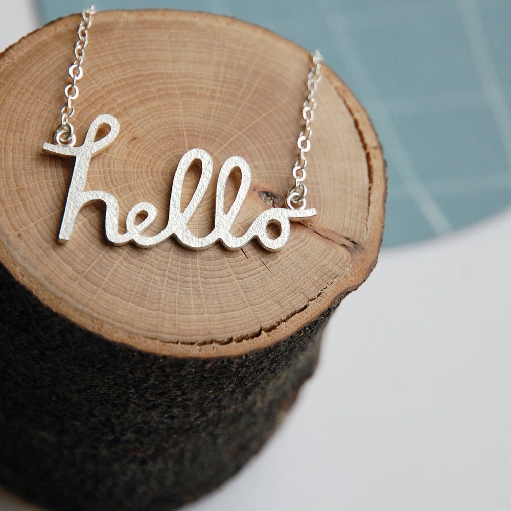 Custom Name Necklace. Personalised jewelry in Sterling Siver.
