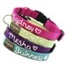 Personalized Webbing Dog Collar (17 colors to choose from) Hand Embroidered with your dog's name