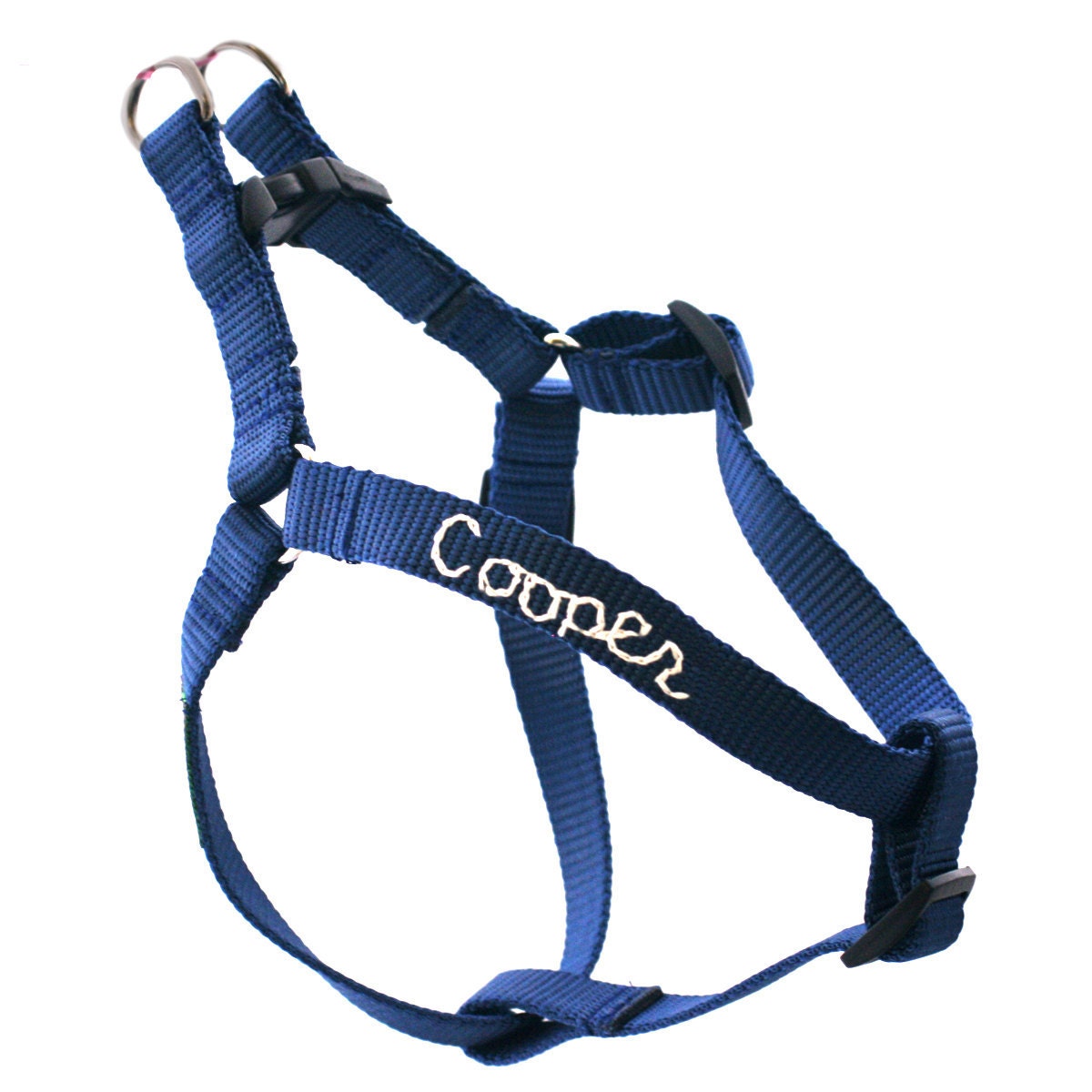Nylon Webbing Personalized Embroidered Dog Harness -- 18 colors