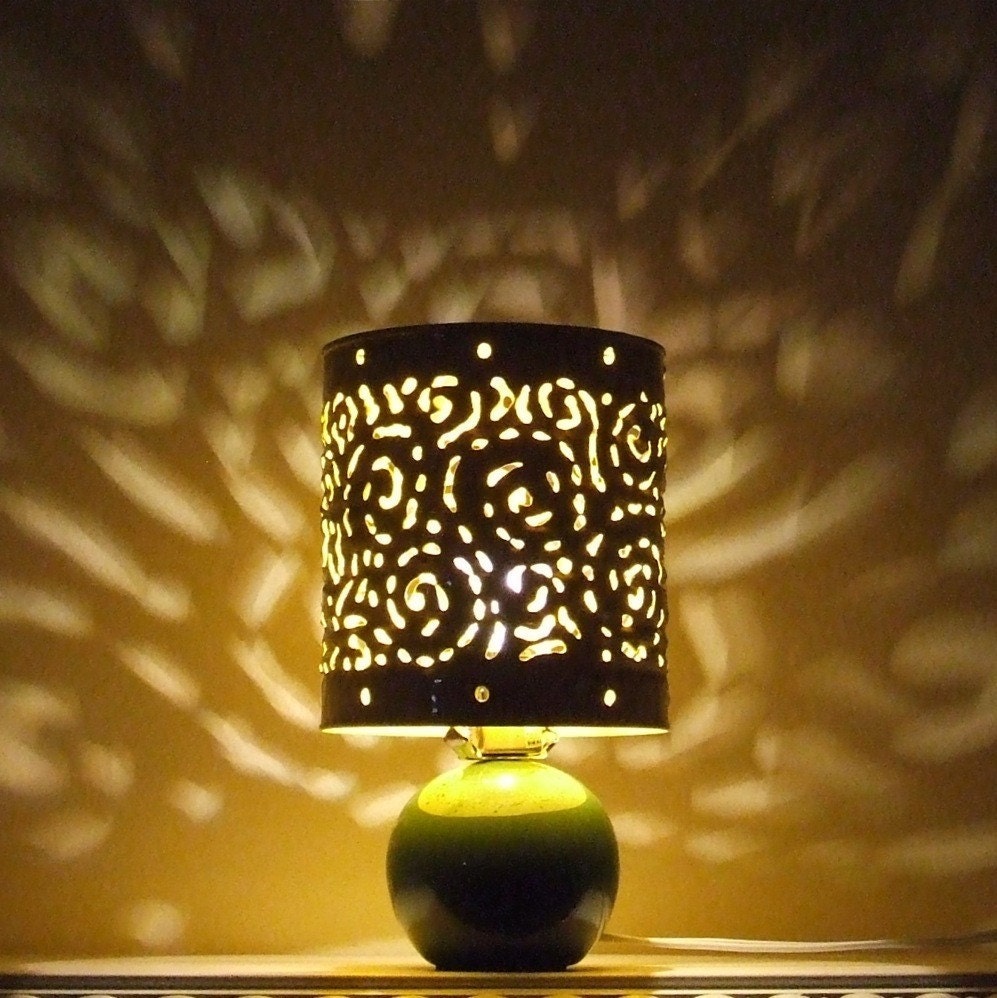 RESERVED for ALLISONLUELLA - Yellow and Green Floral Convertible Lamp