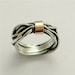 Sterling silver with rose gold wire wrapped simple ring - Forever and a day.