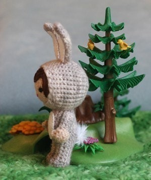Crochet Pattern- Elizabeth the rabbit girl amigurumi doll