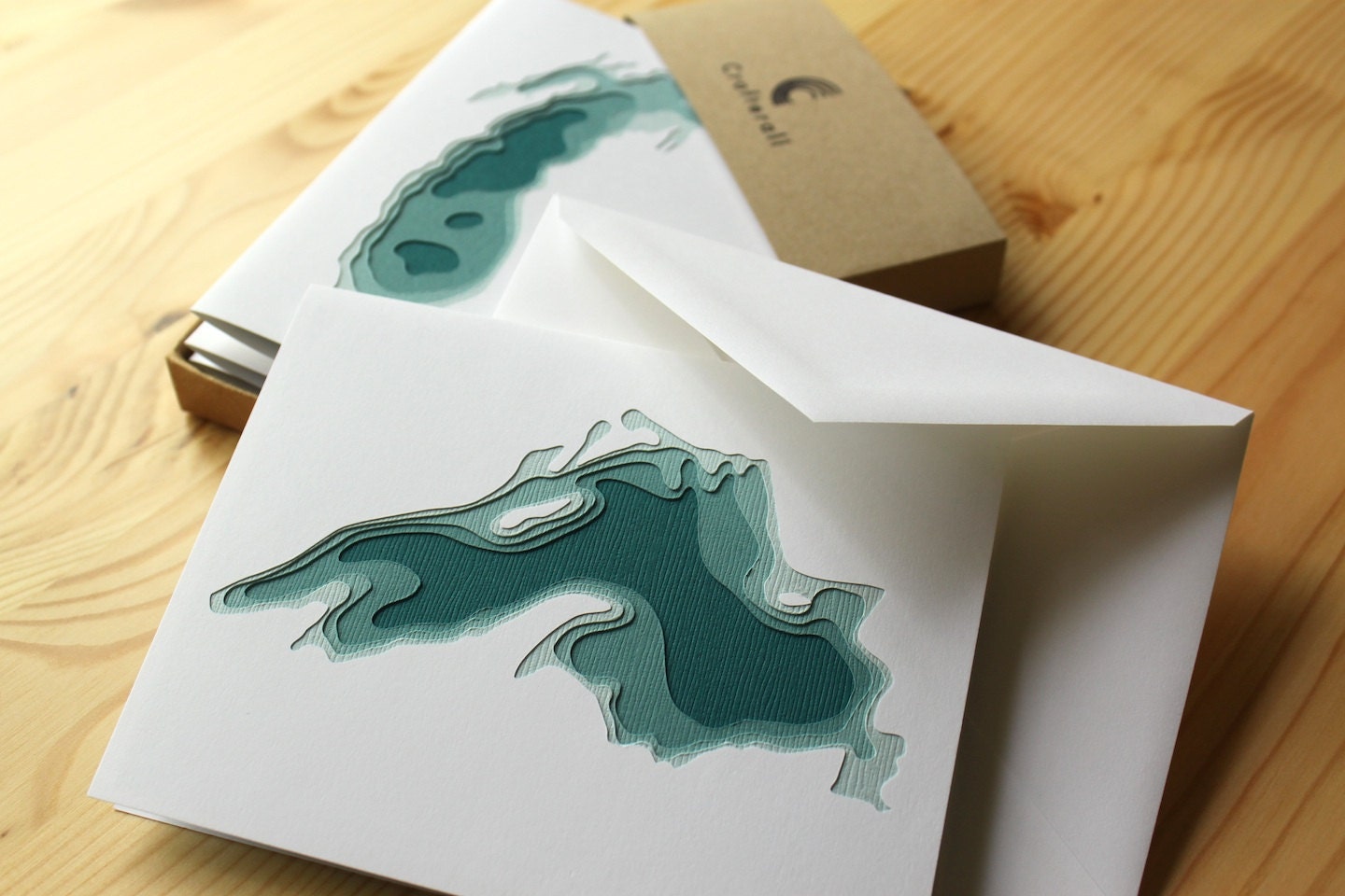 The Great Lakes - 5 papercut cards