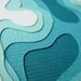 Topography in Aqua - One handcut card