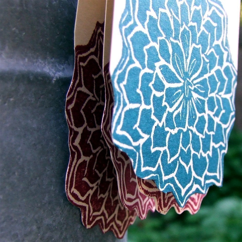 Succulent Gift Tags, package of 6 gift wrapping tags, tie to your packages, gifts or wine bottles by KisforCalligraphy