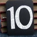 Book Lover Table Numbers, Table Card Numbers 1 - 10