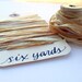 Golden Seamed String, 6 Yards of Golden Creamy White String, KisforCalligraphy