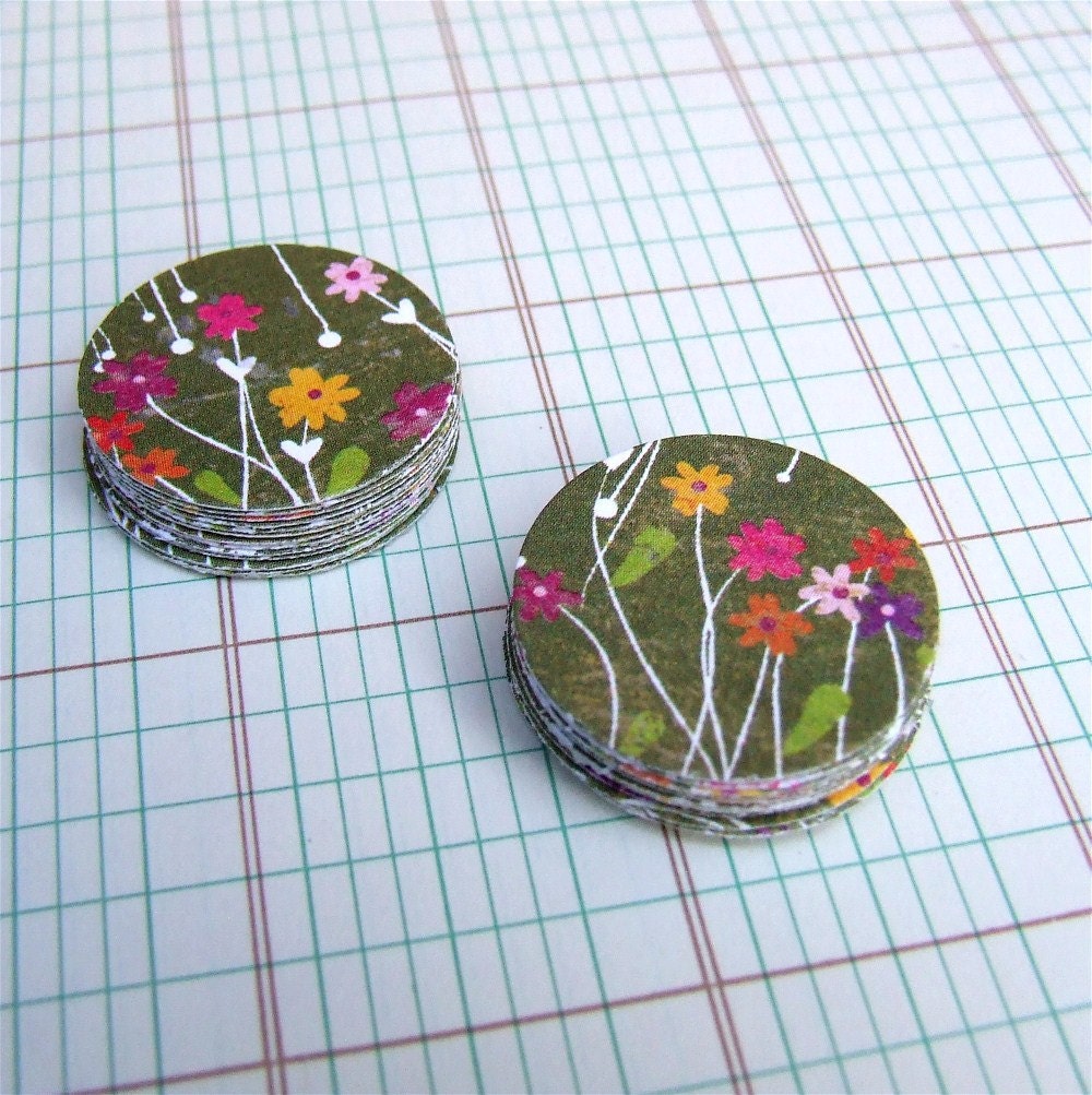 Garden Stickers, package of 25 handmade stickers, stick wild flowers to all your mail, by KisforCalligraphy