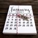 Limited Quantity, 2012 Letterpress Calendar, Mini Calligraphy Desk Calendar, makes a super New Year's Hostess Gift, Seconds SALE