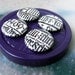 Black Letter Script Magnet Set, 5 fridge magnets reclaimed from vintage paper by KisforCalligraphy