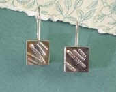 Silver Dangle Earrings - Dashes