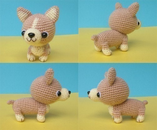 Welsh Corgi Puppy - PDF Crochet Pattern