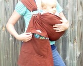 Choose your color -  Linen Blend CUSTOM Baby Sling with Zippered Pocket