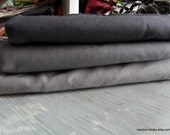 Fabric Scrap 2 1/3 yards Long Scrap Sale -KONA  Shades of Grey and Charcoal - 3 pieces