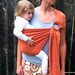 The ORiGinal Gauze TWO LAYER Baby Sling with stretch - Rust-  Also in Coral, Purple, Teal,  Gray, and Light Olive, all for Baby or Toddler
