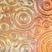 Textured Copper Sheet Metal, Circles and Dots, 26 gauge, 6" x 1.375" (C268)