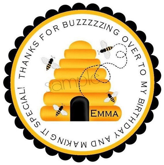 Bumble Bee Stickers, Beehive, Bees, Bumble bee, Bugs, insects, Personalized, Labels, Seals, Favor , set of 12 Il_570xn