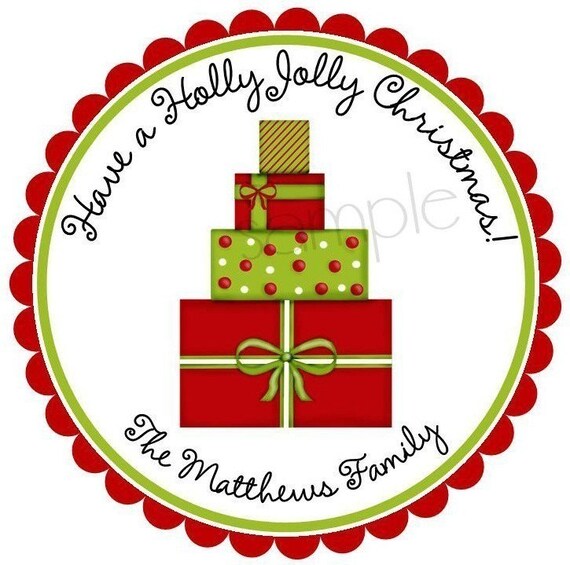 Christmas Gift Stickers, Christmas Presents, Holiday, Christmas, Gifts, Labels, custom,Tags, Seals, Favor, Santa, set of 12 Il_570xn
