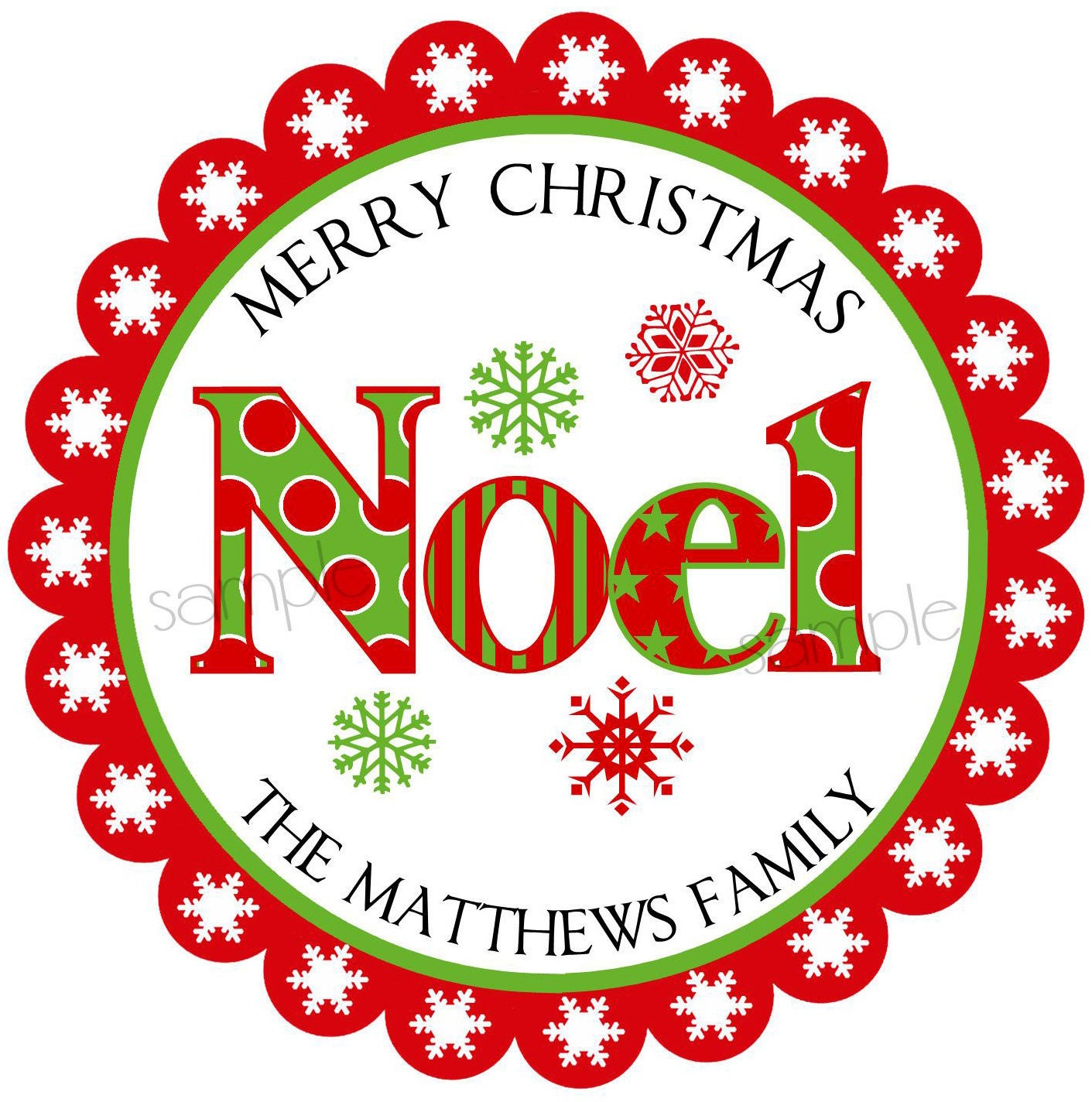 Personalized Stickers, Christmas, Noel Snowflake, Holiday, Labels, Tags, seals, Favor, Gift, Set of 12 Il_570xn