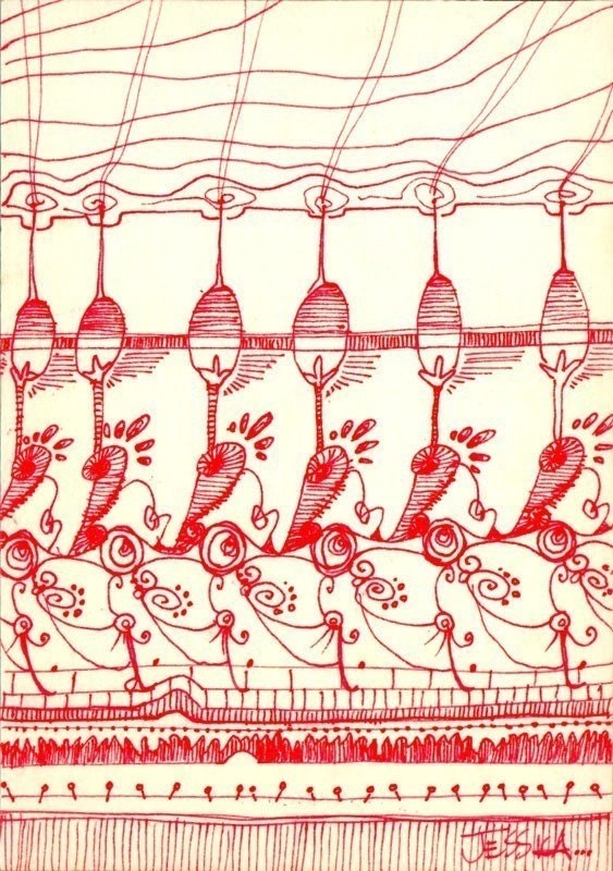 Brain Drain - ACEO mini print - repeat pattern