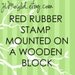 JLMould 2x2.5 Custom Red Rubber Stamp for Small Business Wedding DIY Project Choose With or Without Handle