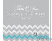 Personalized Stickers --  Chevron -- Personalized Stickers, Labels, Chevron Wedding Stickers, Wedding Favors