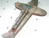 MOP Airplane Thermometer - Kitsch Souvenir from San Antonio  Texas - Vintage 40s