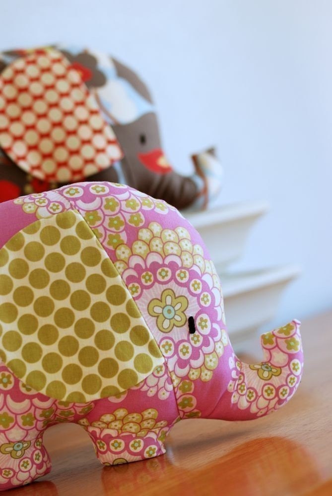 Tilly and Tommy Elephant Softies PDF Sewing Pattern Instant Download