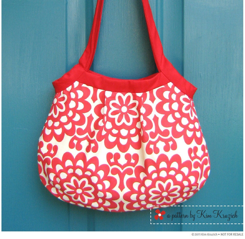 Pleated Granny Bag PDF Sewing Pattern Instant Download